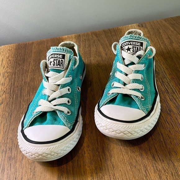 🆕⭐️HP⭐️Sz11 youth Converse All Star Turquoise GUC - Picture 1 of 13